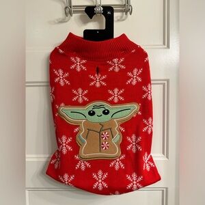 NWT Star Wars Baby Yoda Dog Sweater- XL
